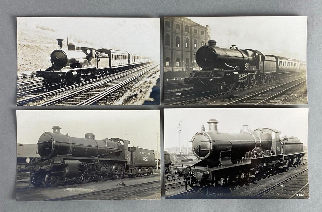 Postcards - 10 Real Photo British Railway Engines (1 of 3)
