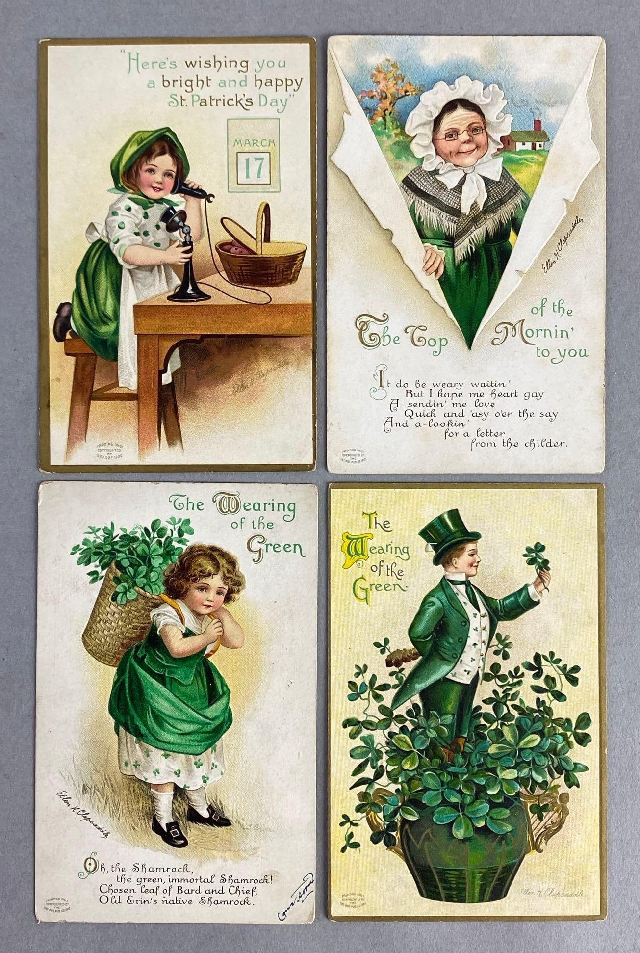 Postcards - 9 Ellen Clapsaddle Art Embossed St. Patricks Day (1 of 3)