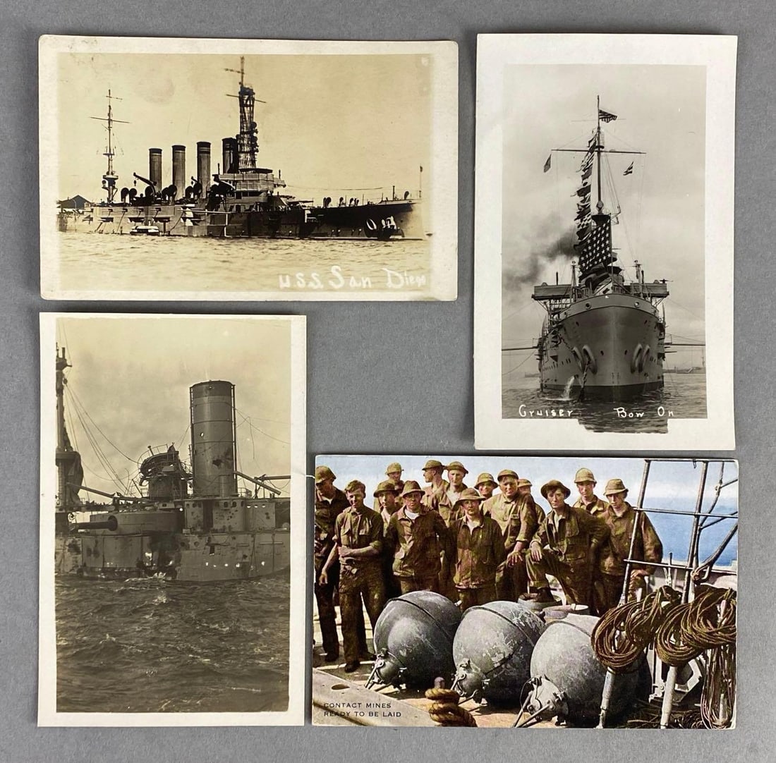 Postcards - 14 US Naval Ships (1 of 2)