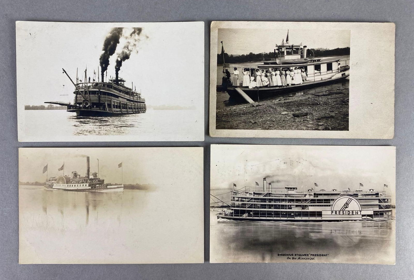 Postcards - 10 Real Photo Paddlewheel Boats (1 of 3)