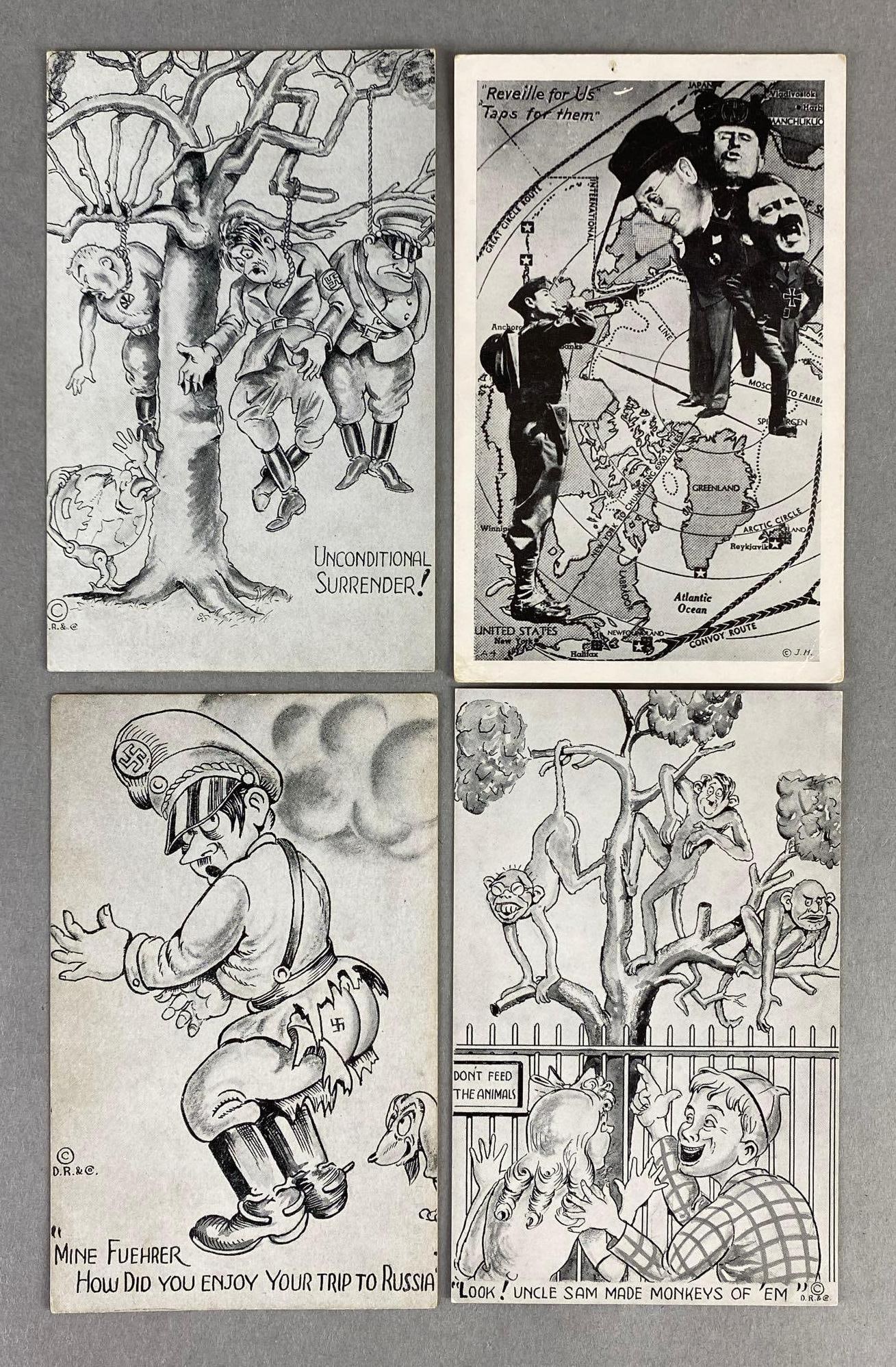 Postcards - 7 WW2 Propaganda (1 of 3)