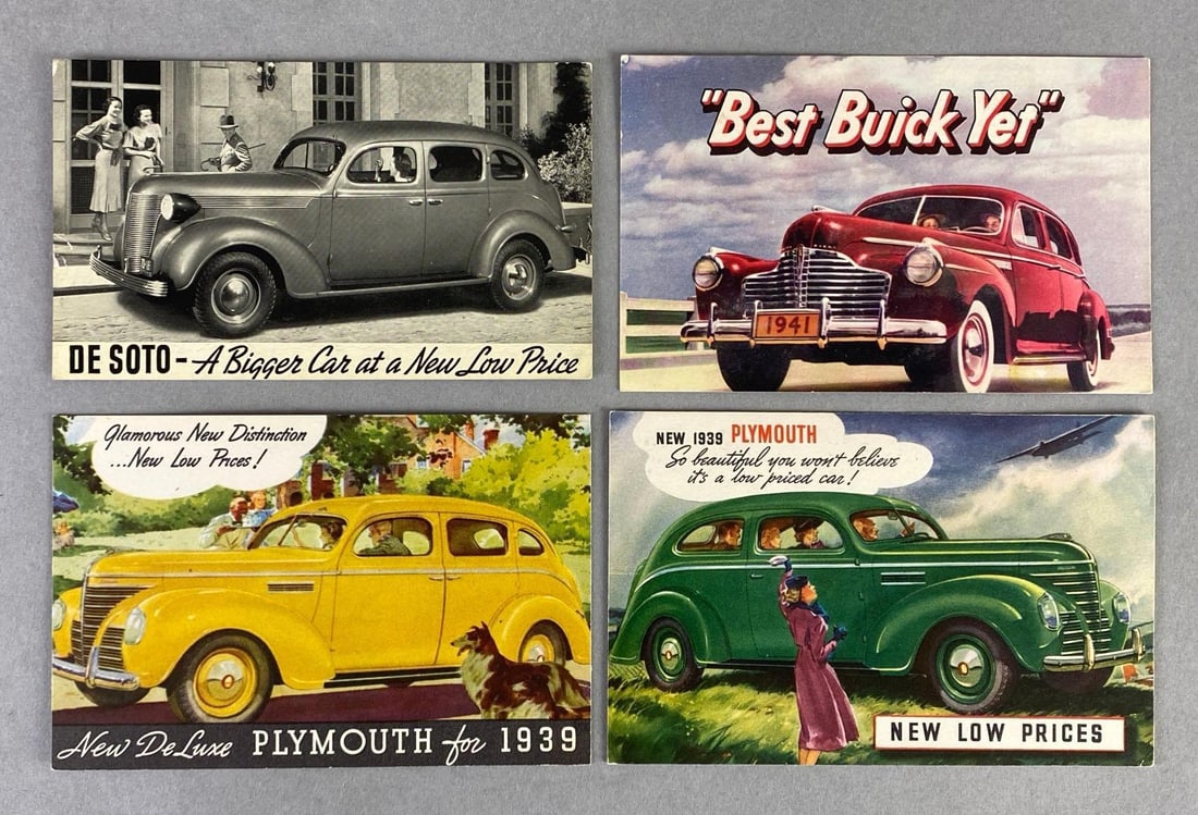 Postcards - 8 Early Automobile New Car Advertising (1 of 3)