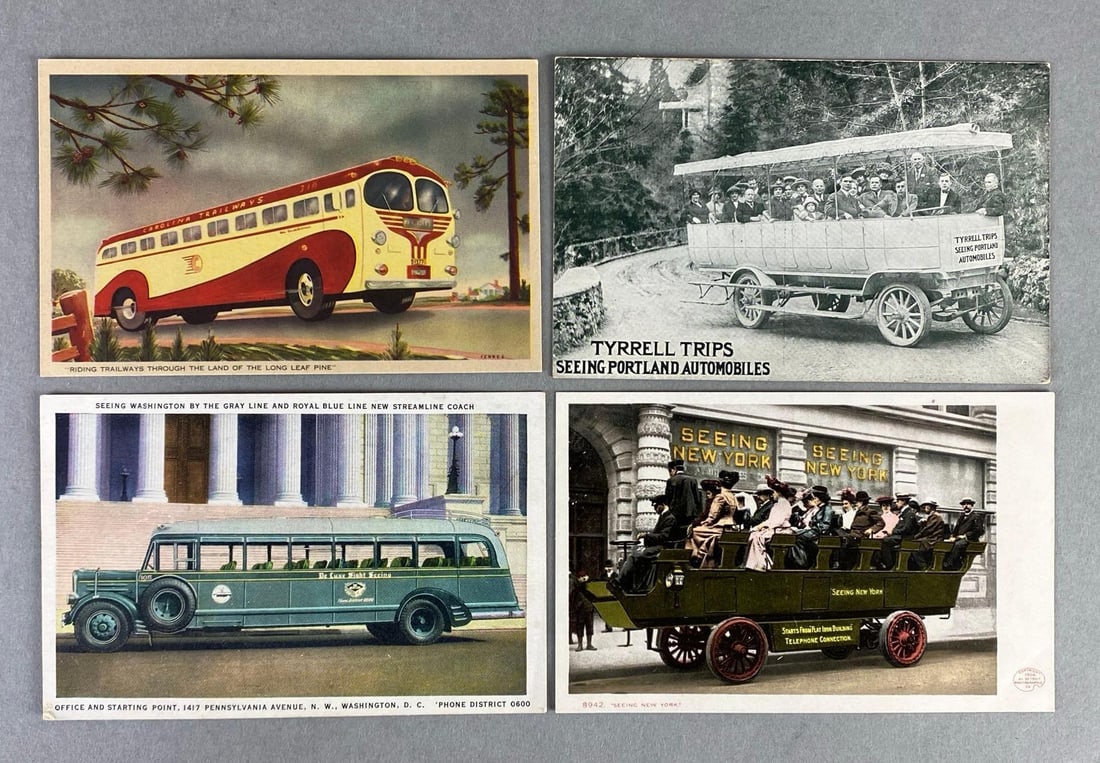 Postcards - 7 Bus Transportation/Sight-Seeing (1 of 3)