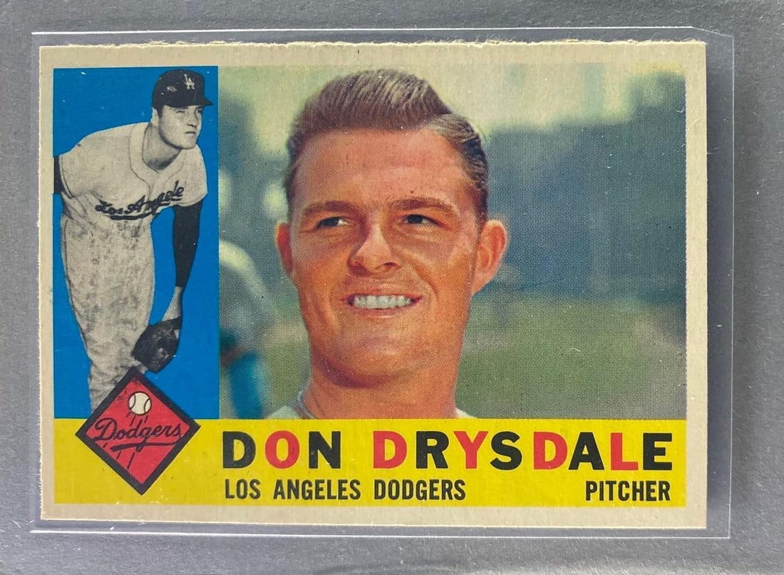 1960 Topps Don Drysdale #475: NM, Nice centering and great eye appeal