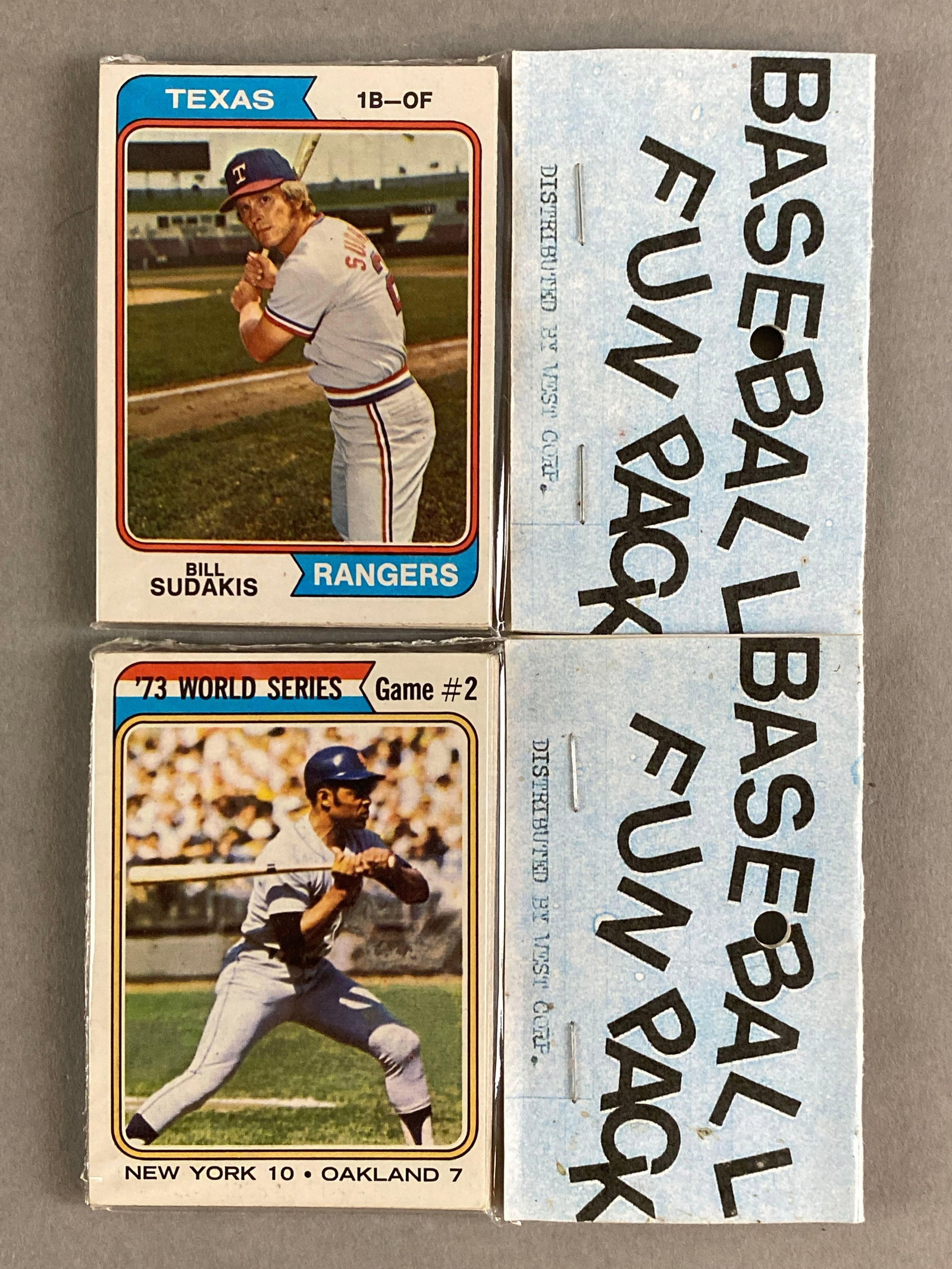 2 - 1974 Topps Baseball West Corps Cello Fun Pack (1 of 2)