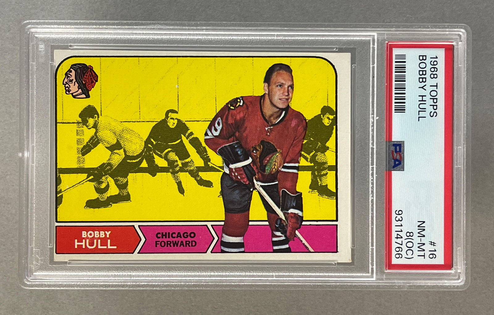 1968 Topps Bobby Hull #16 PSA 8 O/C (1 of 2)