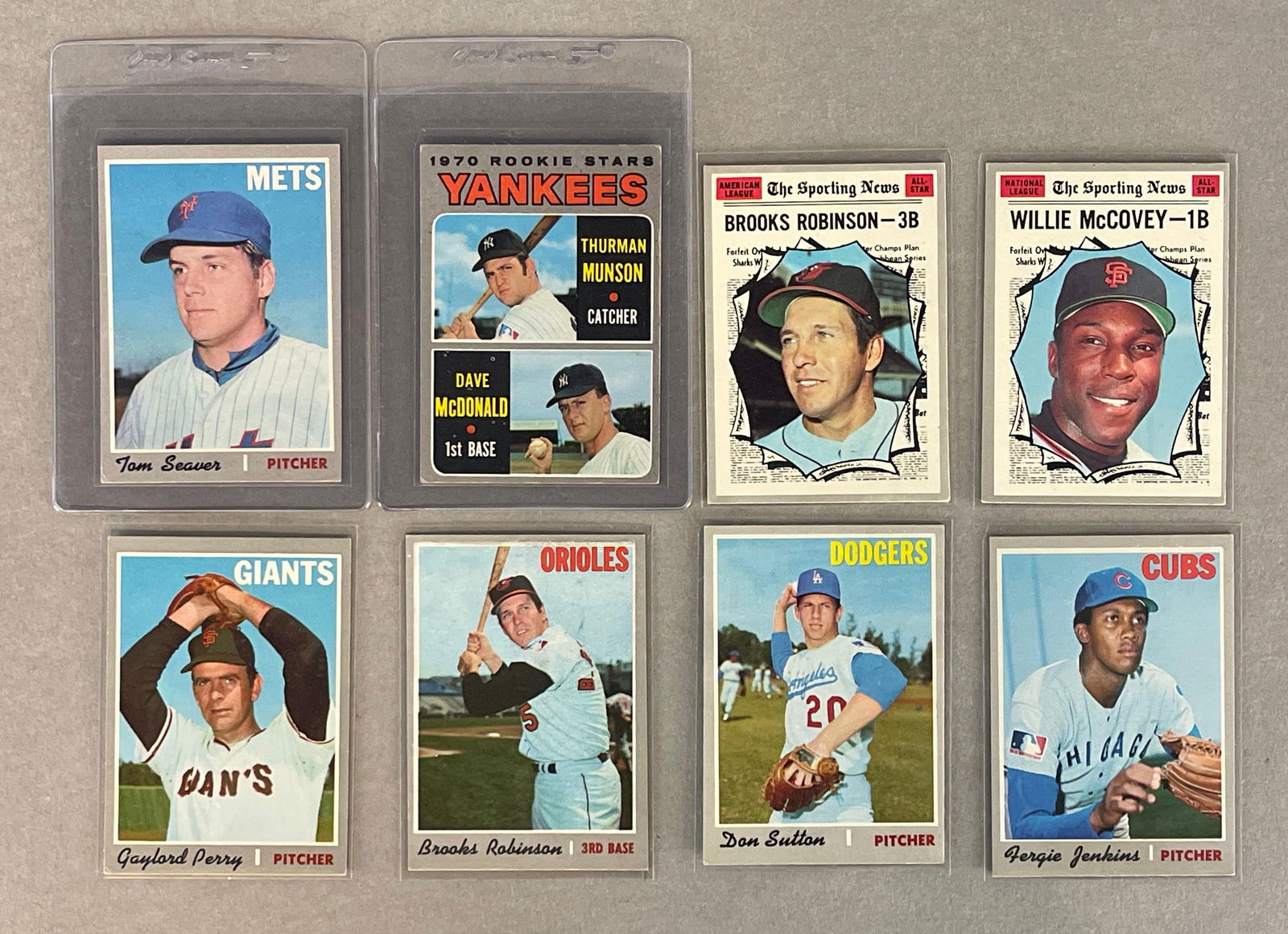 1970 Topps Thurman Munson Rookie + 7 HOFs (1 of 2)