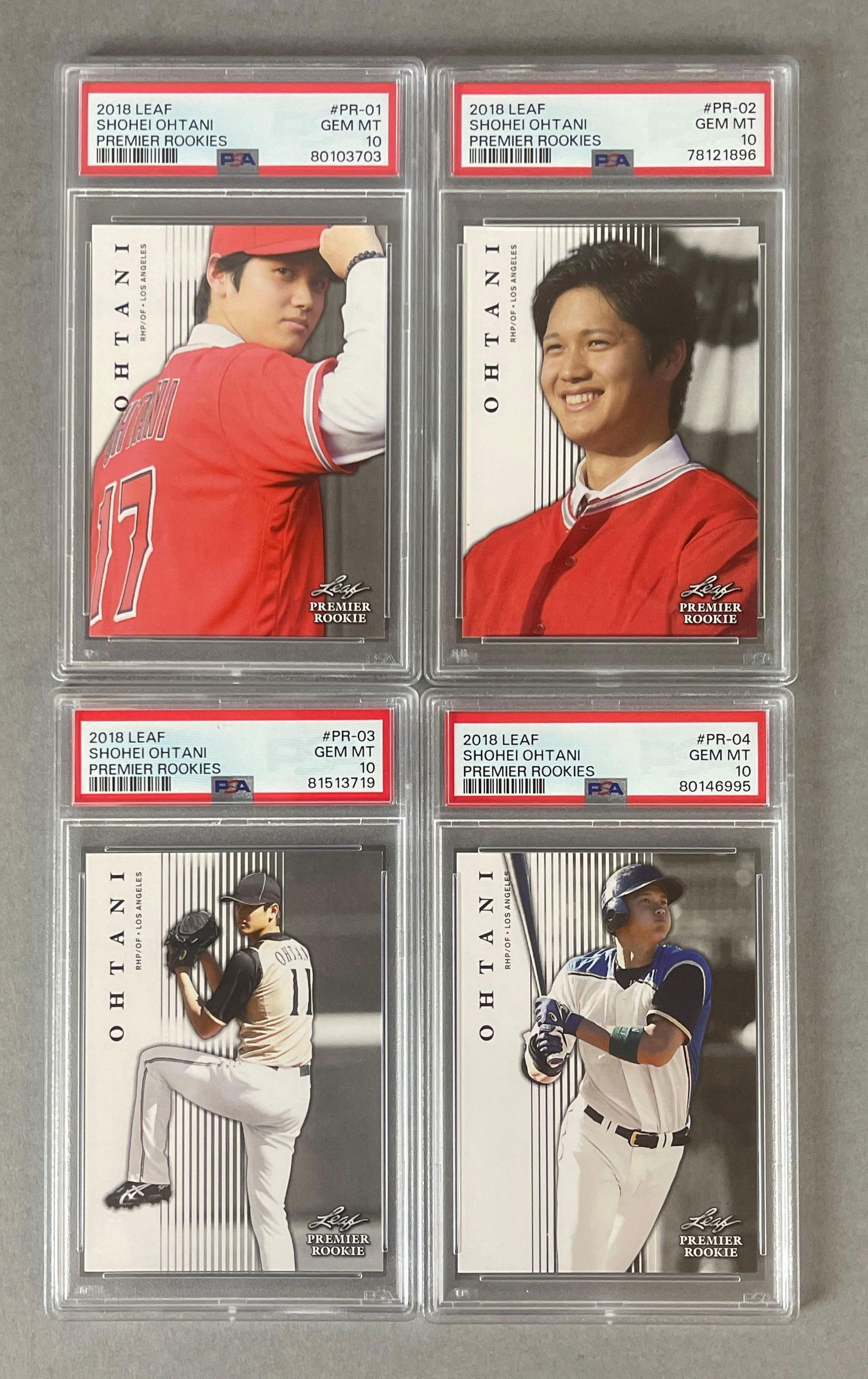 4 - 2018 Leaf Premier Rookies Shohei Ohtani PSA 10 (1 of 2)