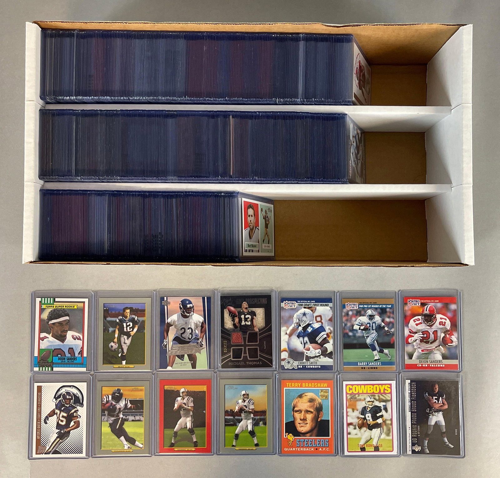 480+ 1980s - 2000s Football Cards of HOFs, Stars, and Rookies: Includes Emmitt Smith and Devin Hester Rookies, and Much More
