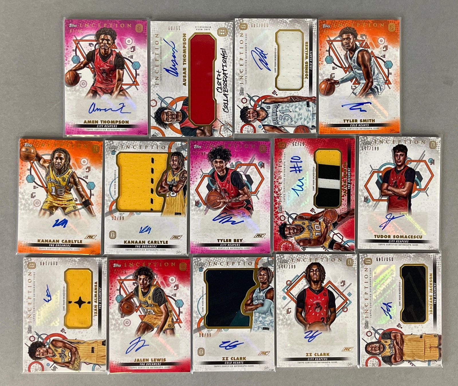 14 - 2022 Topps Inception OTE Basketball Autos with Ausar and Amen Thompson (1 of 4)