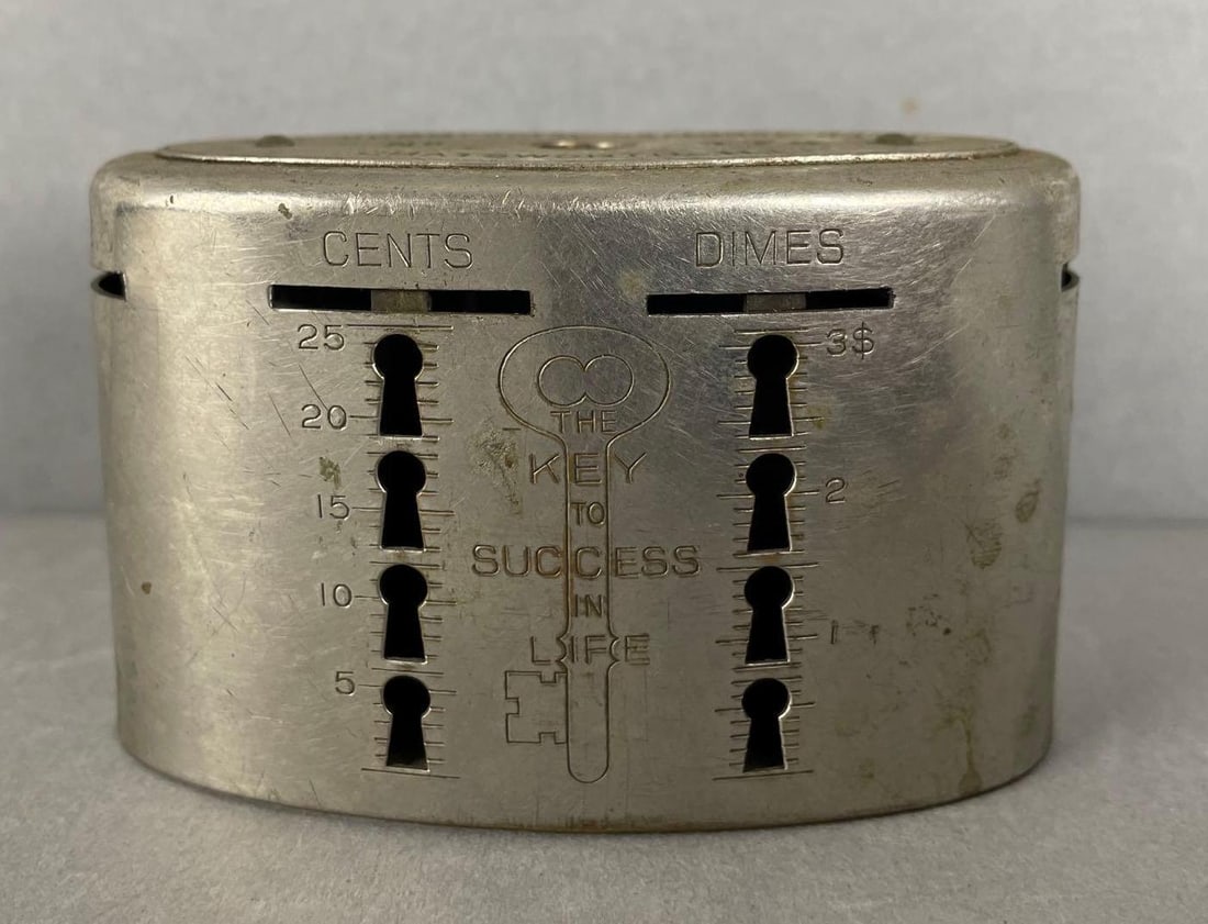 Commercial National Bank No. 173 Key to Success Coin Bank Chatsworth Illinois (1 of 4)