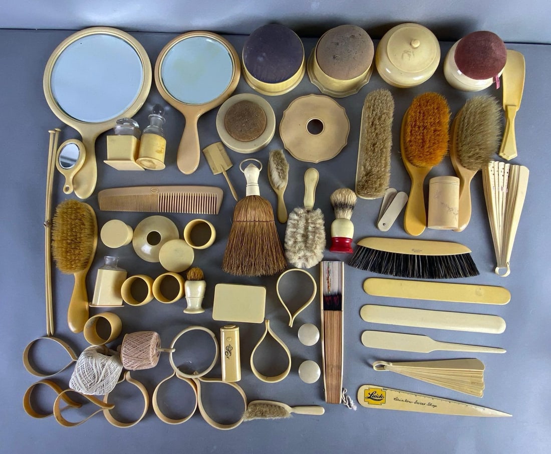 Group of Assorted Celluloid Vanity Items and More (1 of 3)