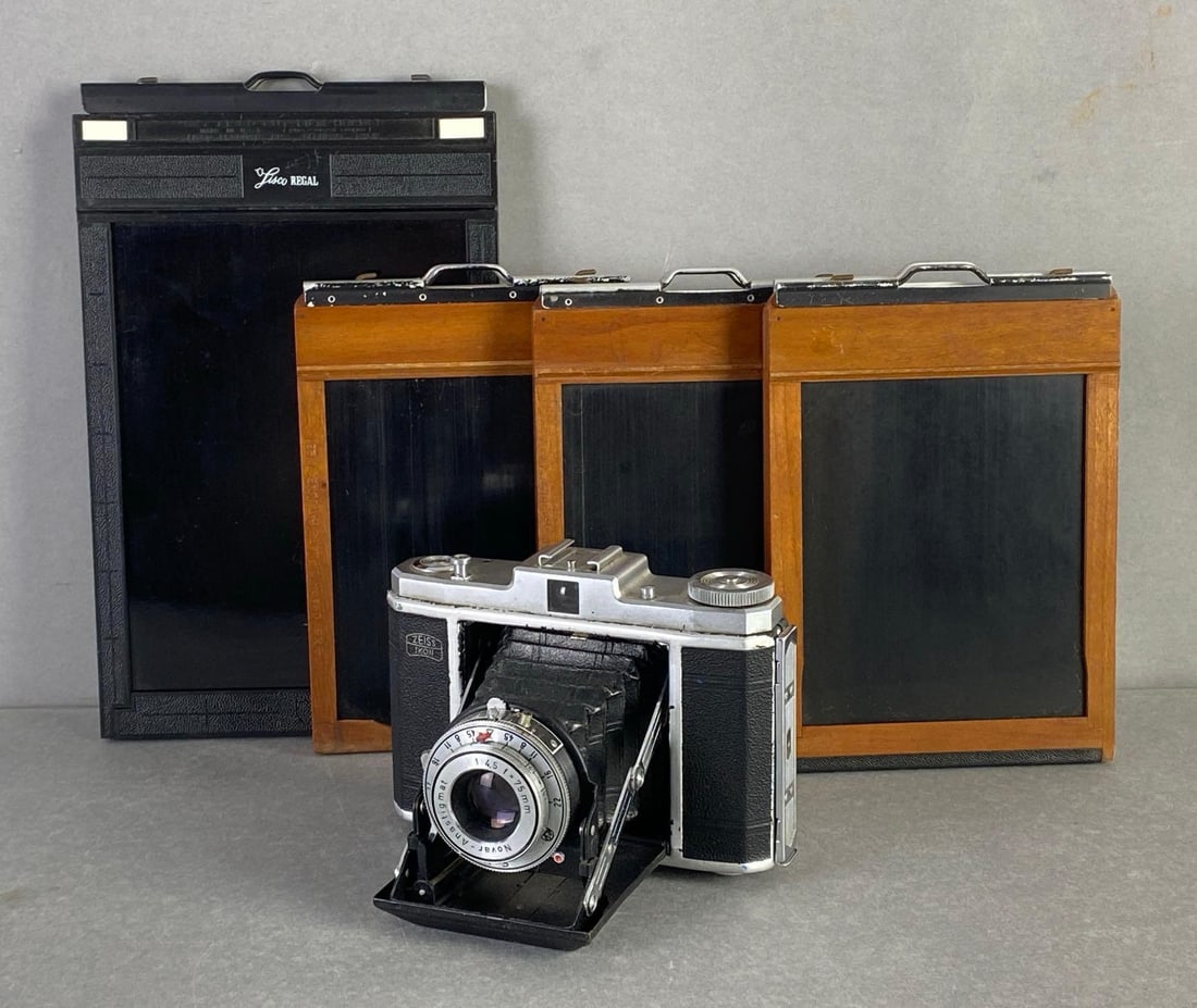 Zeiss Ikon Camera and Wood Glass Plate Film Holders (1 of 6)