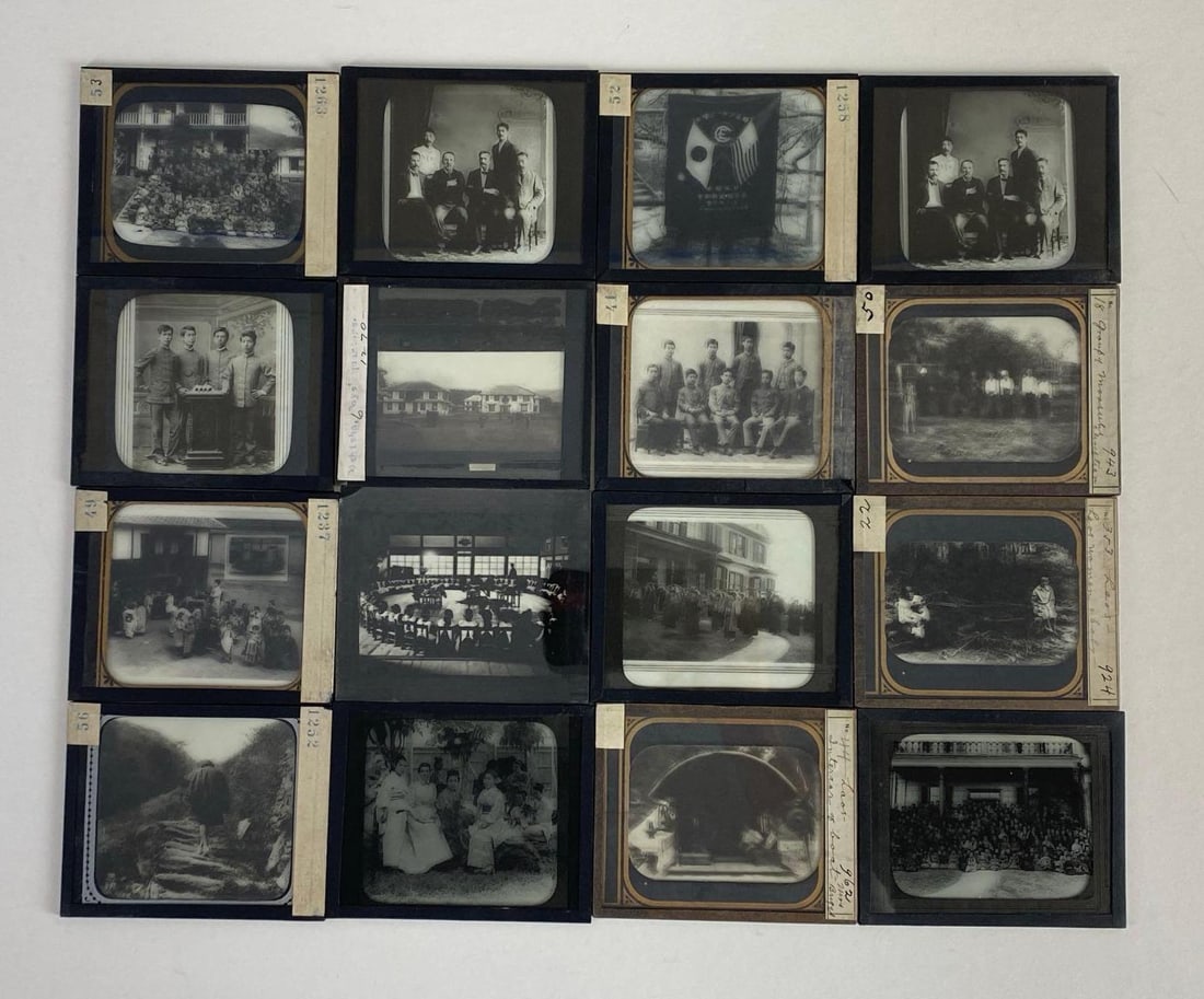 Group of Asian Glass Magic Lantern Slides (1 of 3)