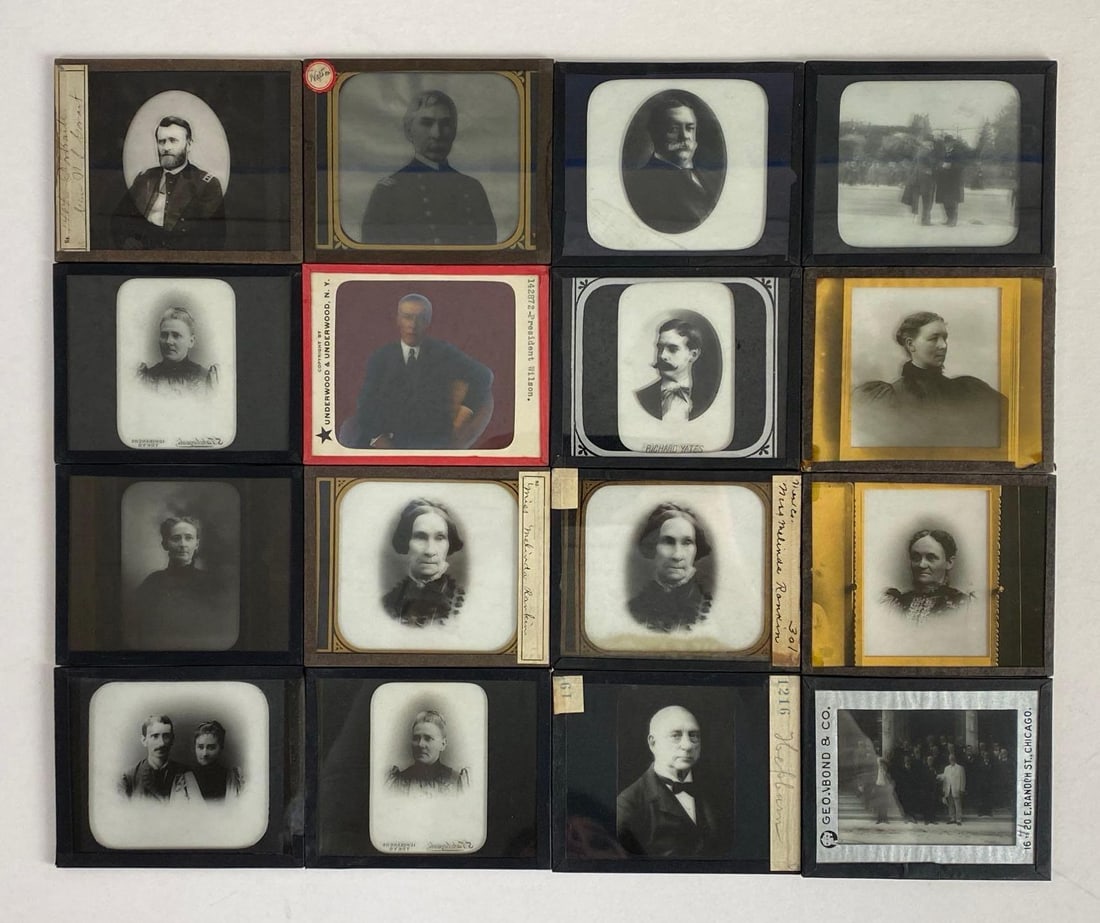 Group of Political Figure Glass Magic Lantern Slides and More (1 of 4)