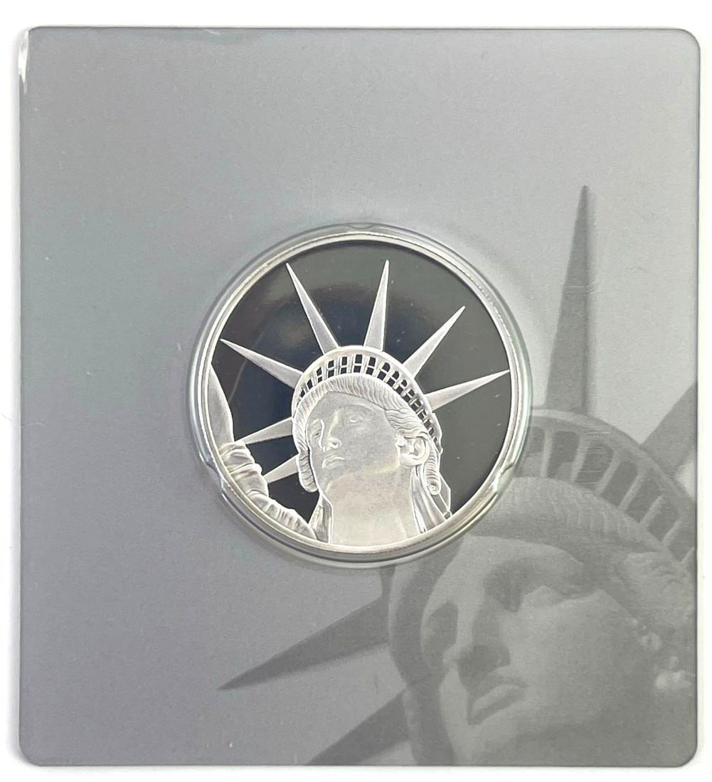 2019 Statue of Liberty Proof 1 1/2 oz .999 Fine Silver in Assay Card Solomon Islands (1 of 2)