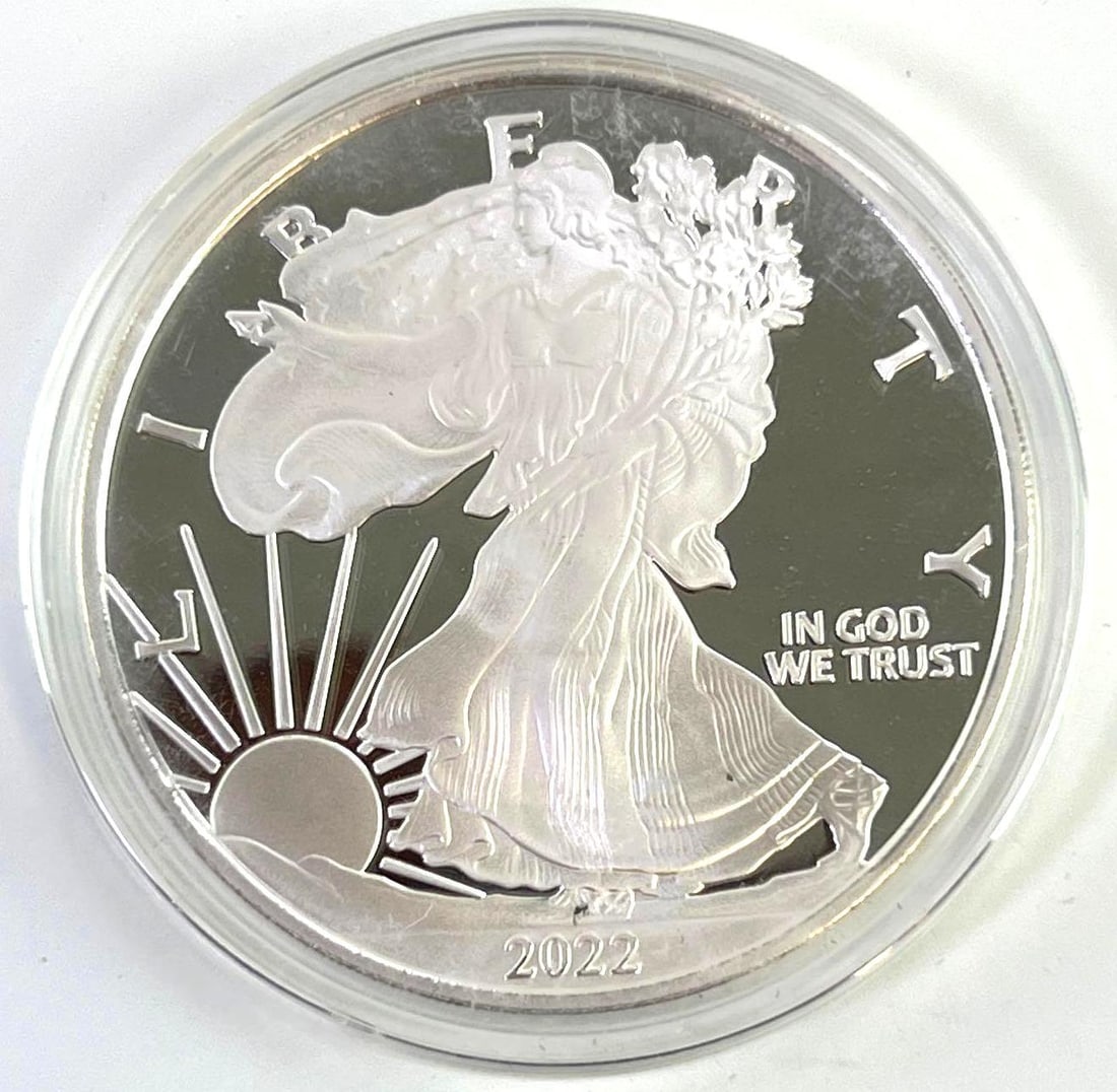 2022 Quarter Troy Pound .999 Fine US Silver American Eagle Proof Like Mirrored Fields (1 of 2)