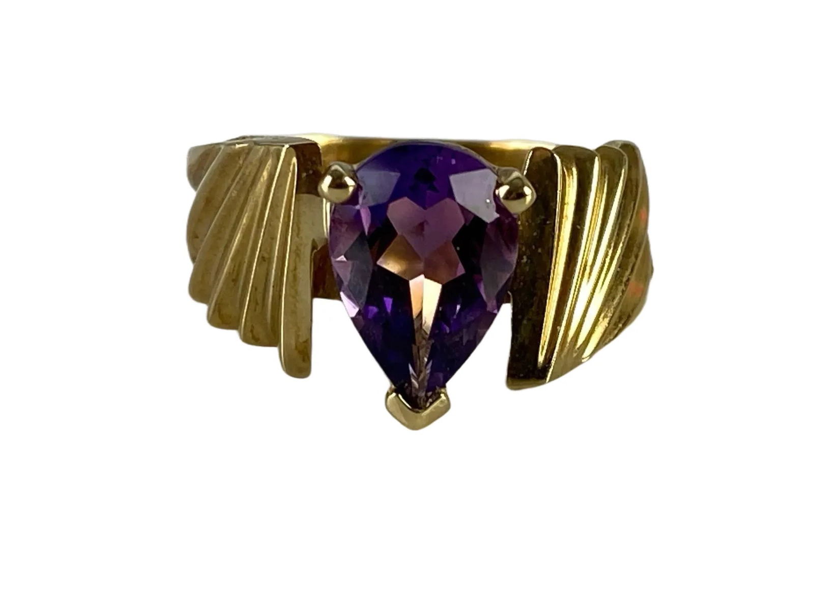 10K Gold Amethyst Art Deco Ring (1 of 6)