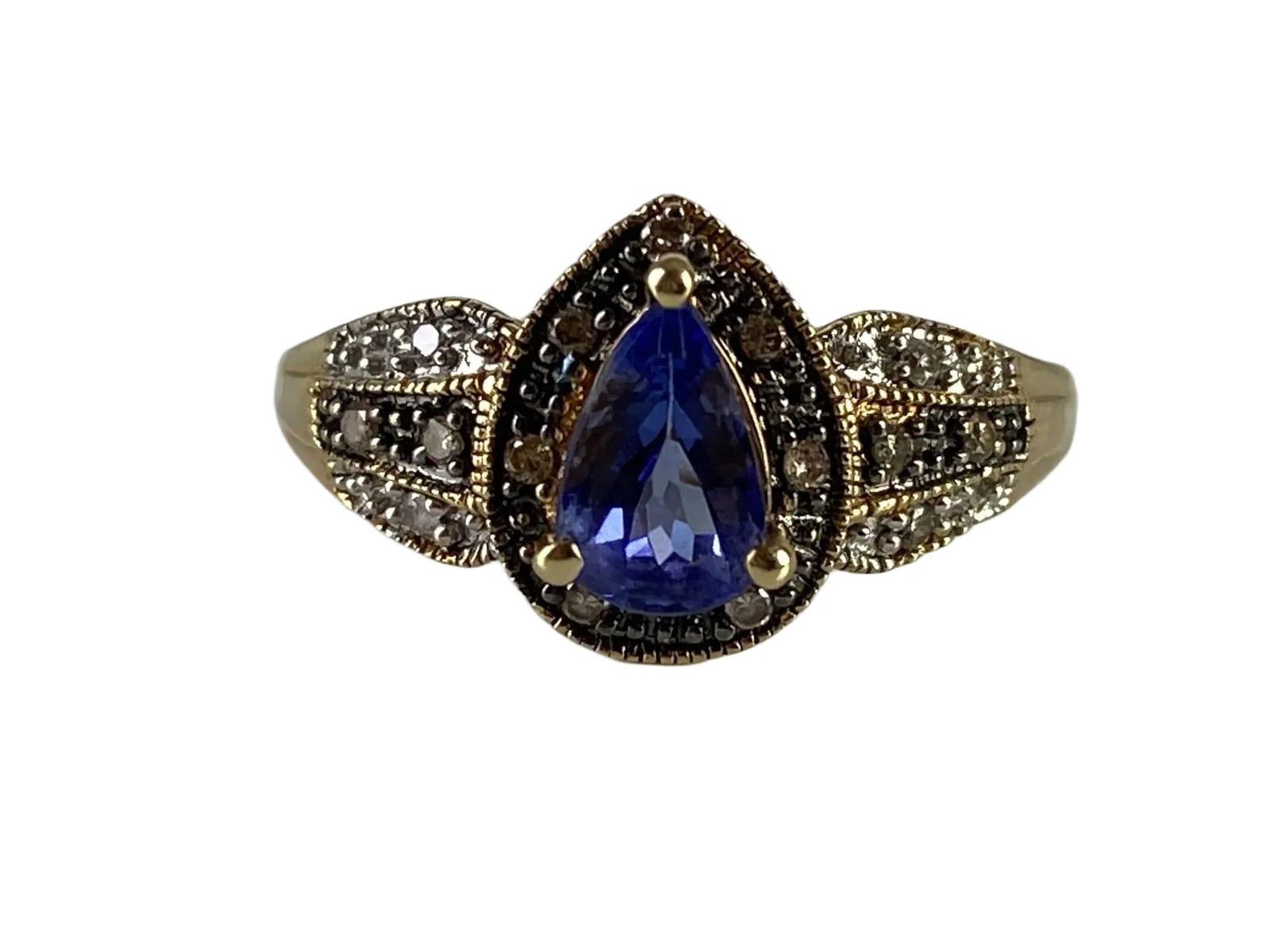 10K Gold Tanzanite and Diamond Ring (1 of 6)