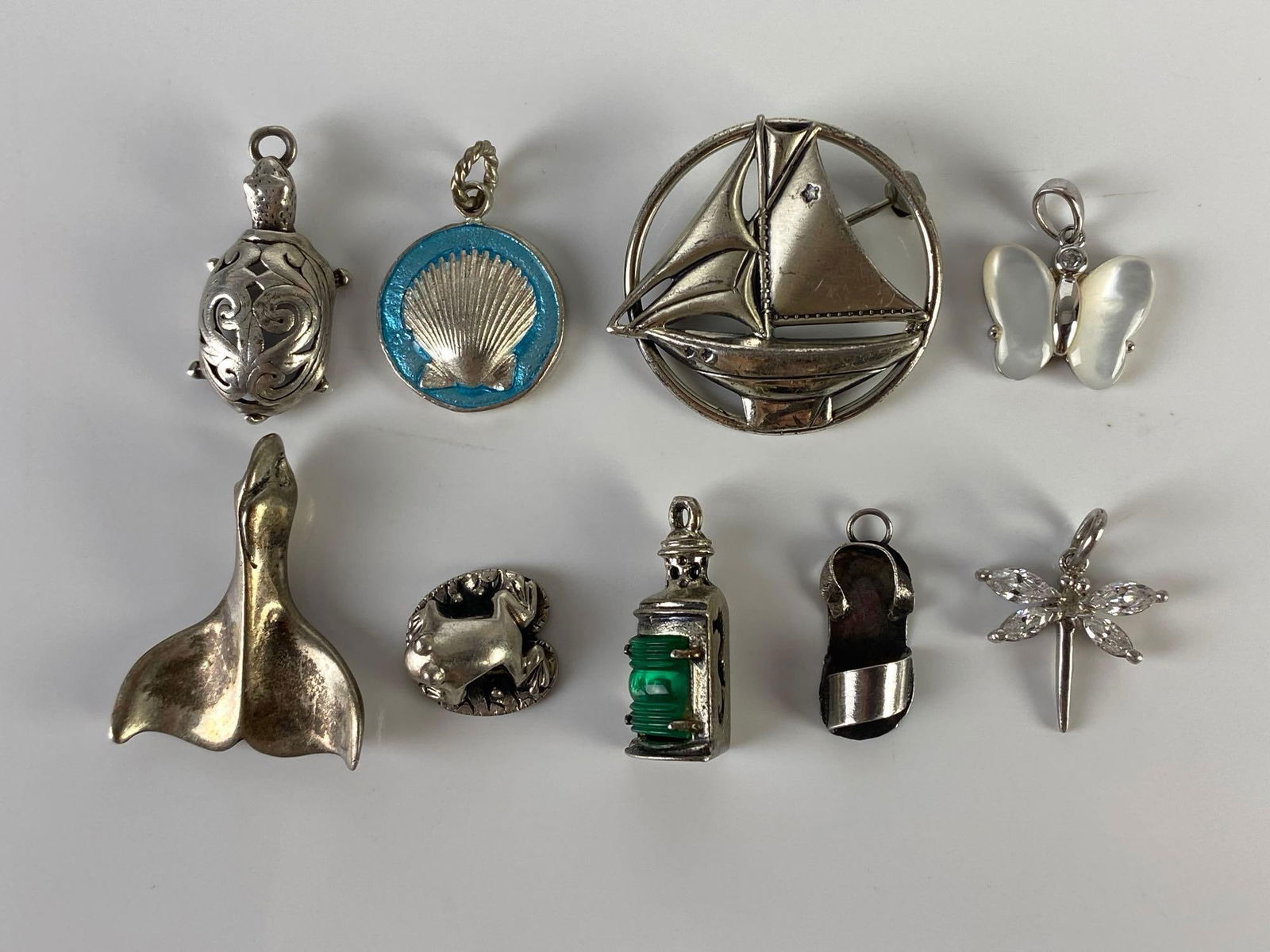 Group of 9 Sterling Silver Charms and Pendants (1 of 2)