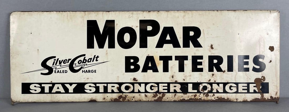 Mopar Batteries Metal Advertising Rack Sign (1 of 2)