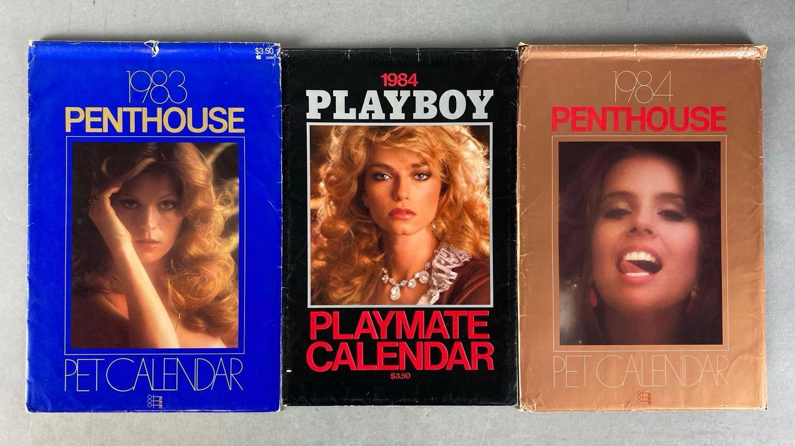 Group Of 3 Playboy And Penthouse Calendars Auction