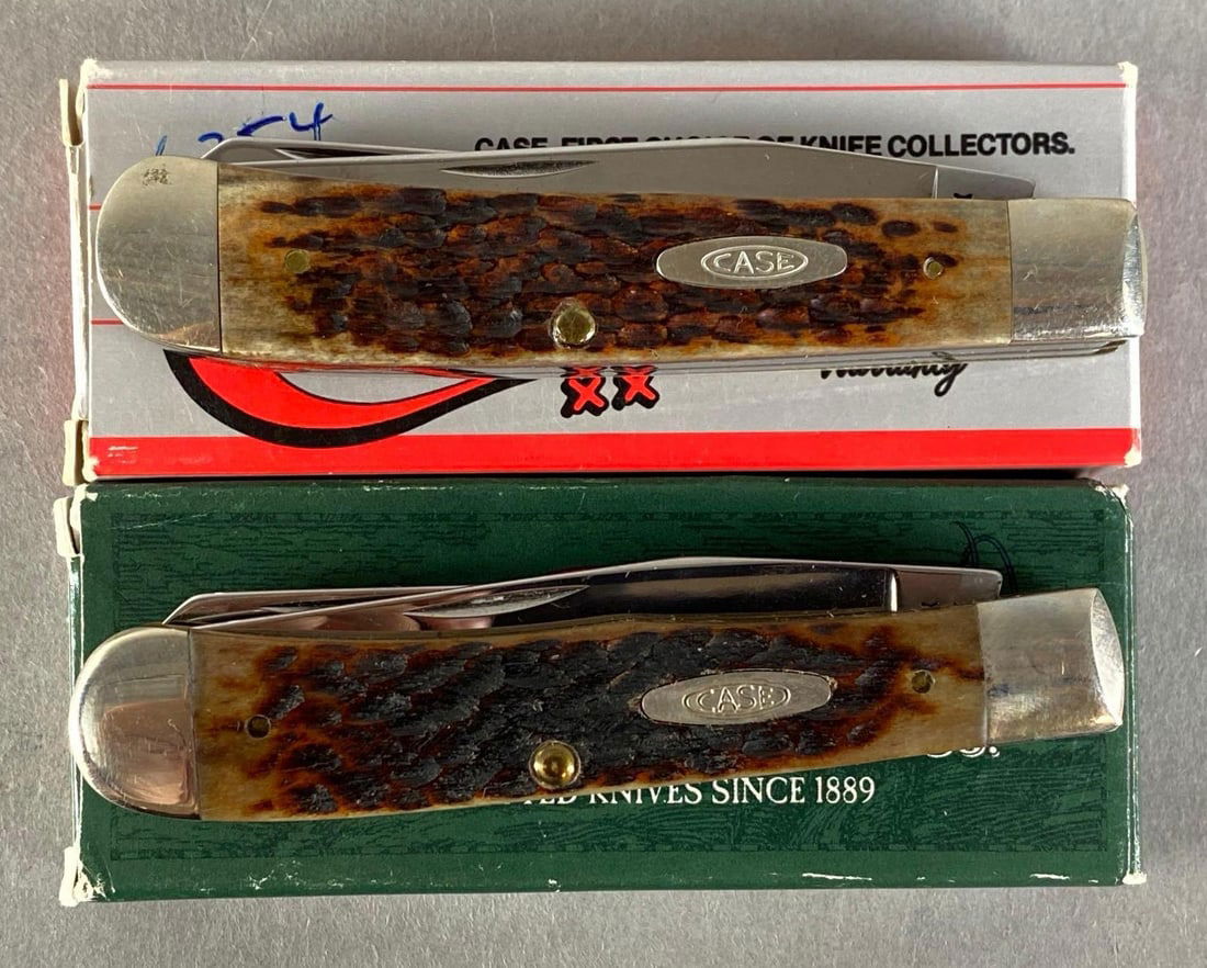 Group of 2 Case XX Brown Handle Pocket Knives (1 of 3)