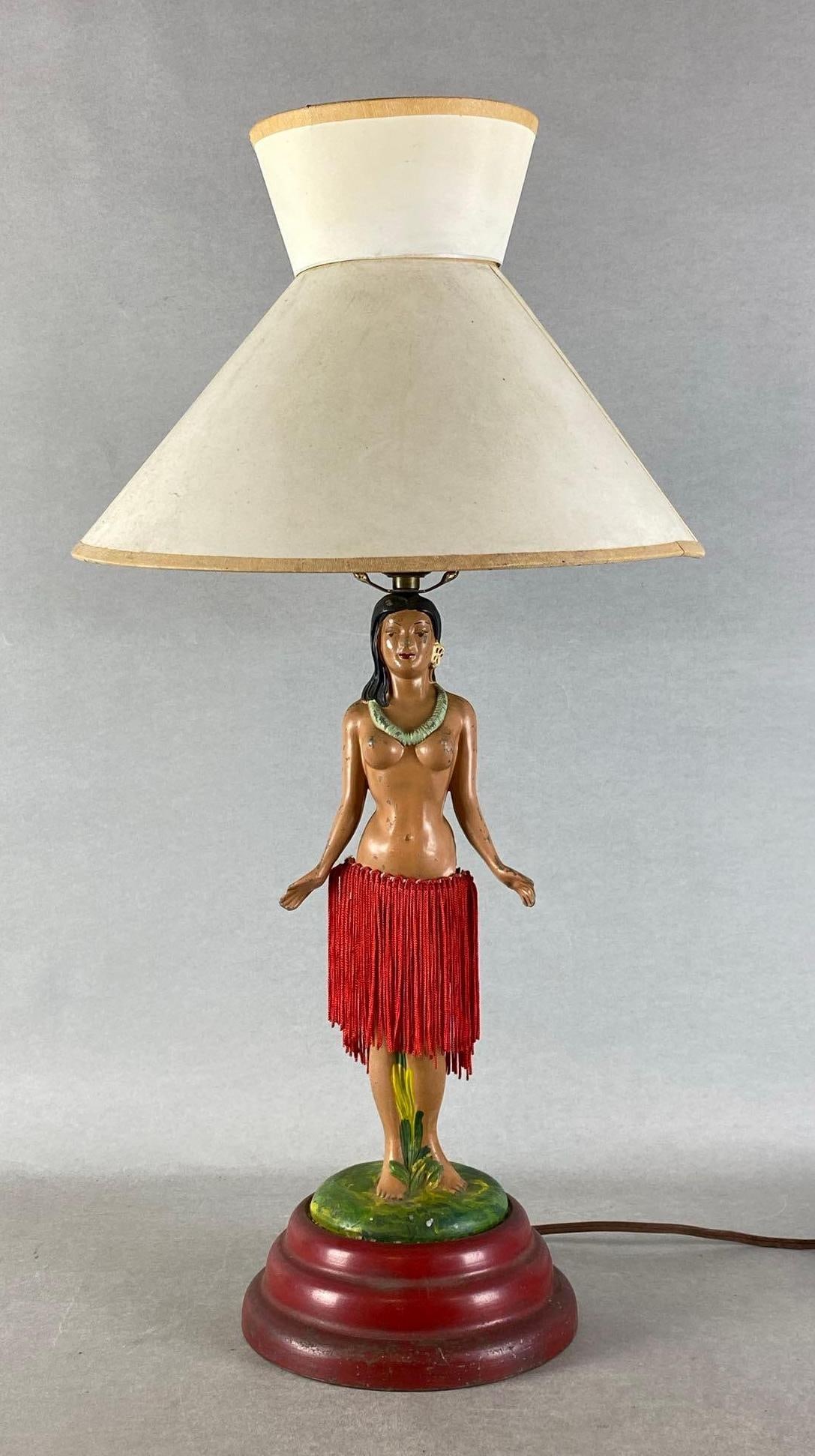 Vintage Hawaiian Hula Girl Motion Table Lamp (1 of 4)