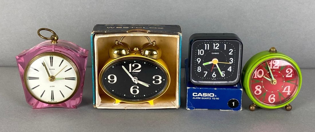 Group of 4 Bedside Clocks (1 of 3)