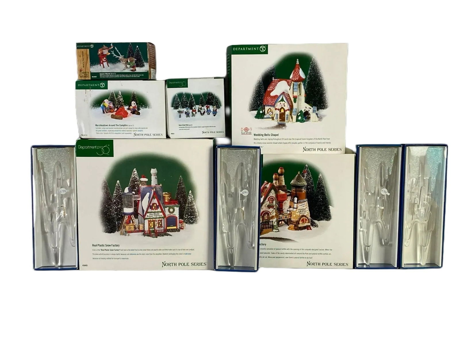 Group of Department 56 Christmas Village Buildings and More (1 of 3)