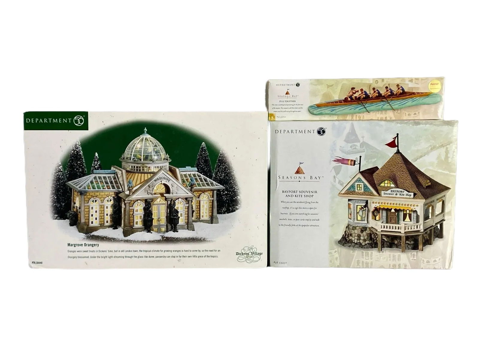Group of Department 56 Christmas Village Buildings and More (1 of 3)