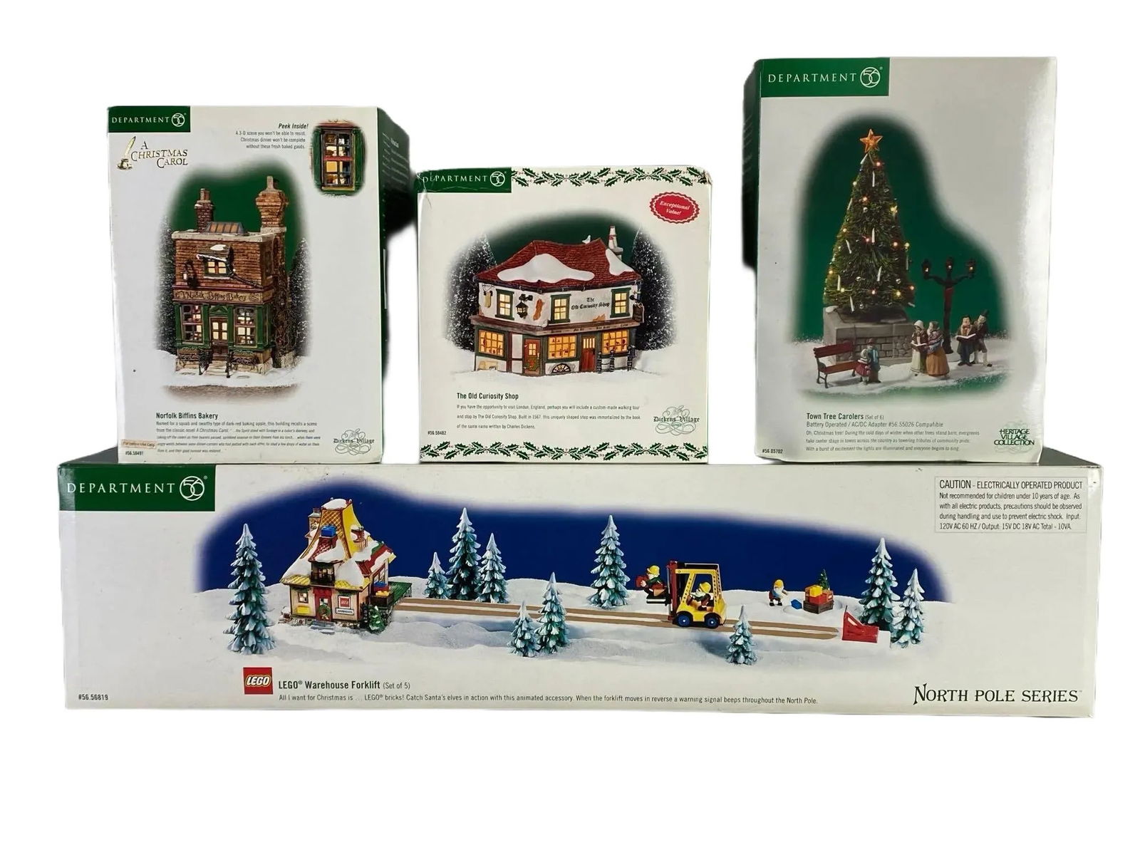 Group of 4 Department 56 Christmas Village Buildings and Accessories (1 of 4)