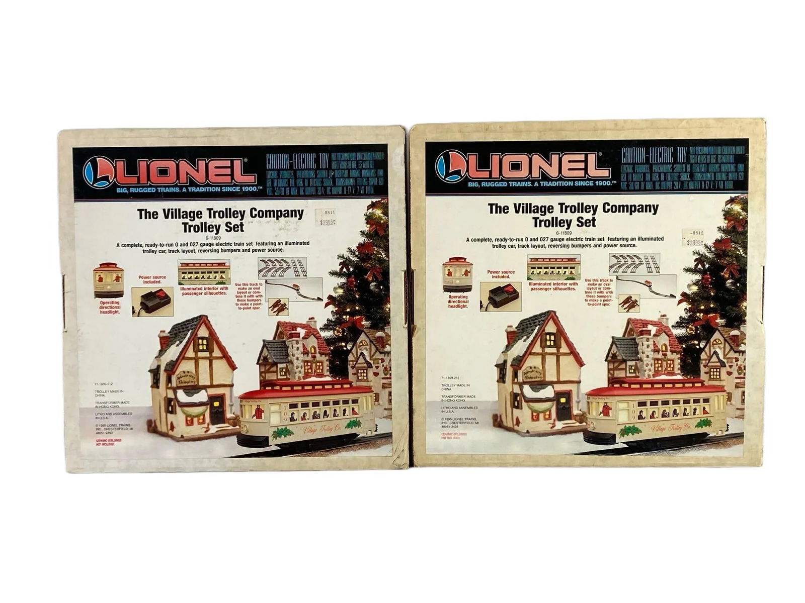 Group of 2 O Scale Lionel The Village Trolley Company Trolley Set (1 of 4)
