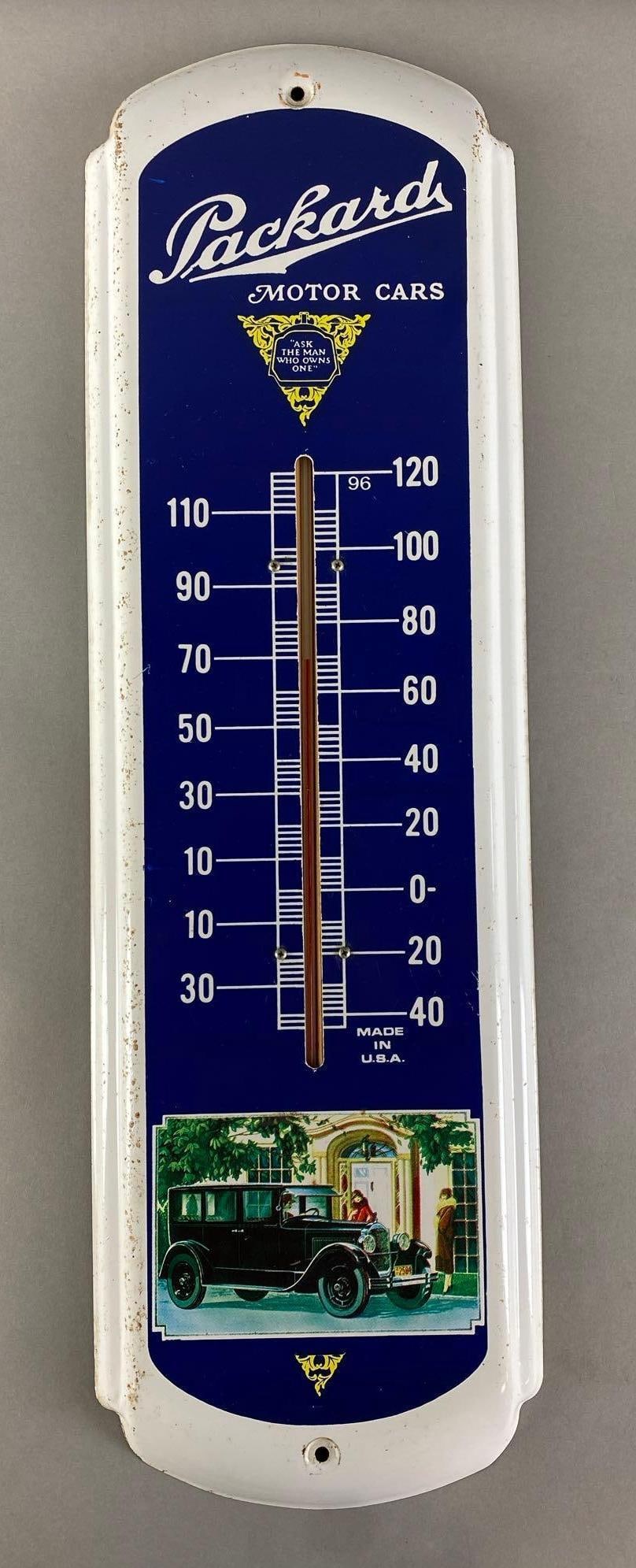 Packard Motor Cars Metal Advertising Thermometer (1 of 2)