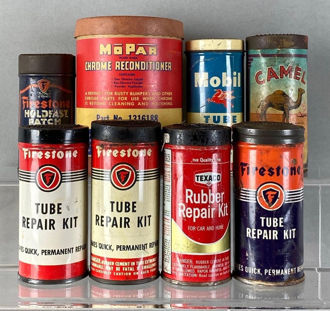 Group of 8 Vintage Repair and Reconditioning Cans (1 of 2)