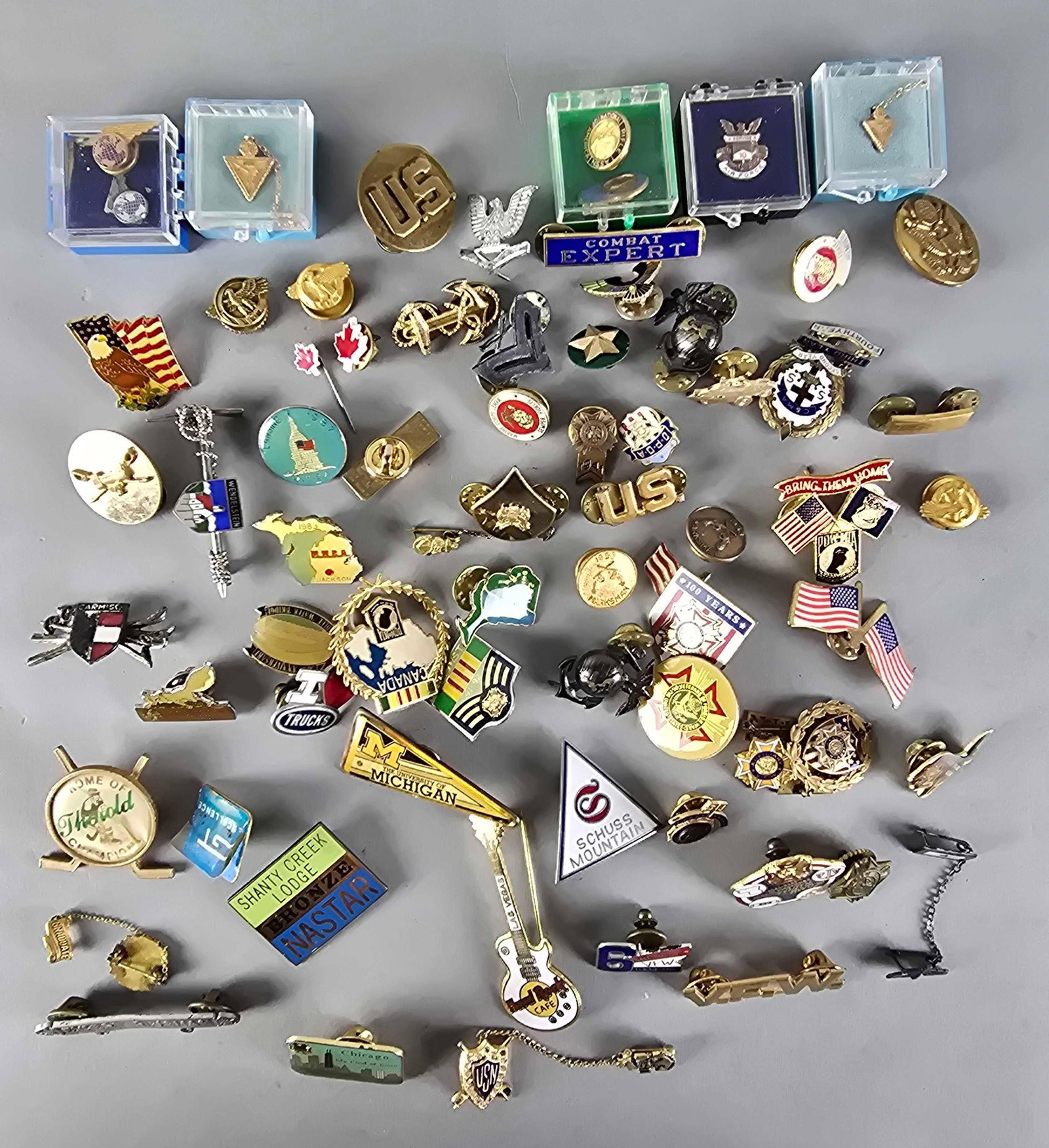 Group of Assorted Military Pins and More (1 of 3)
