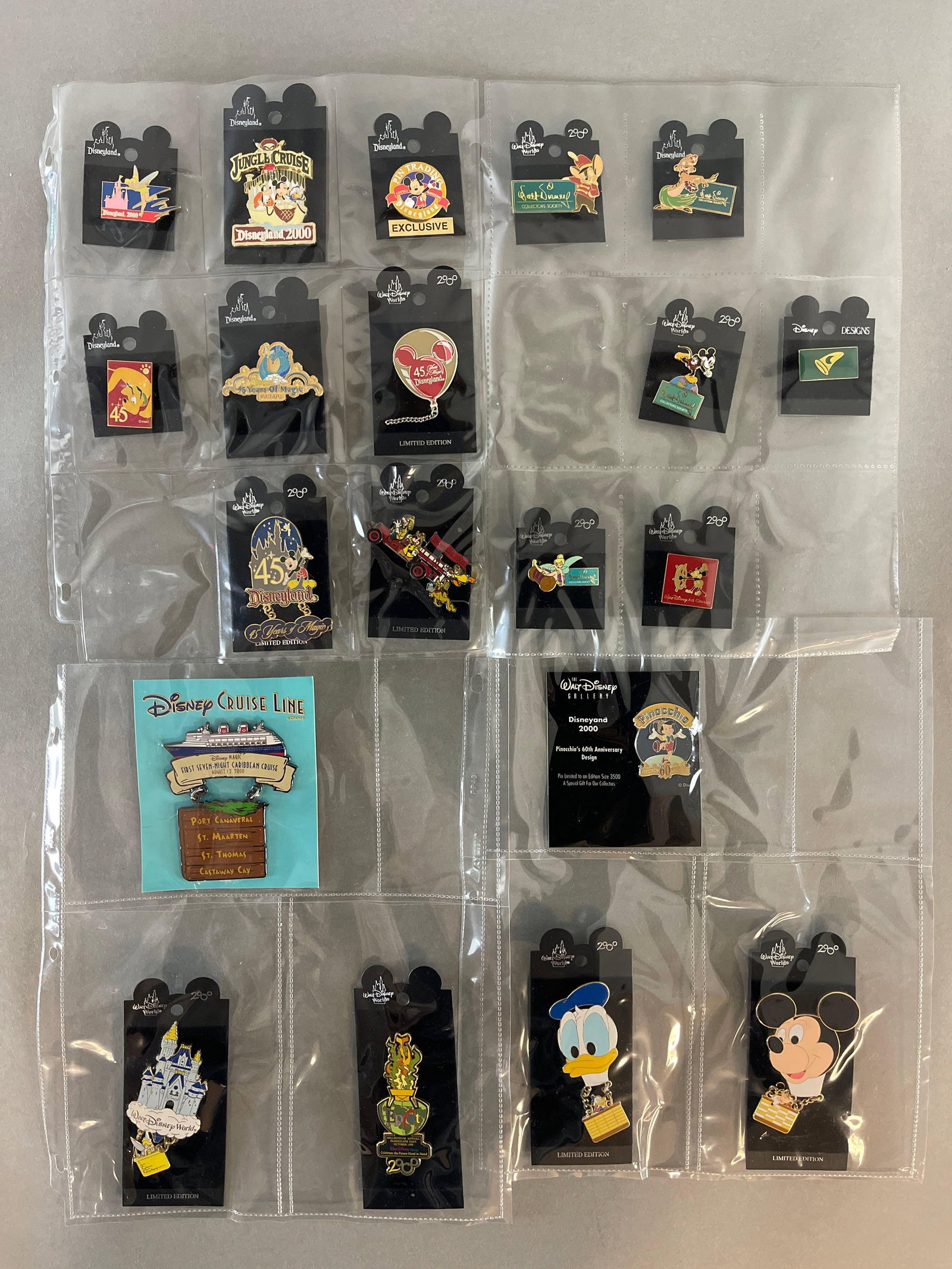 20 - Disney Season Pass holder and Collector Society Pins (1 of 5)