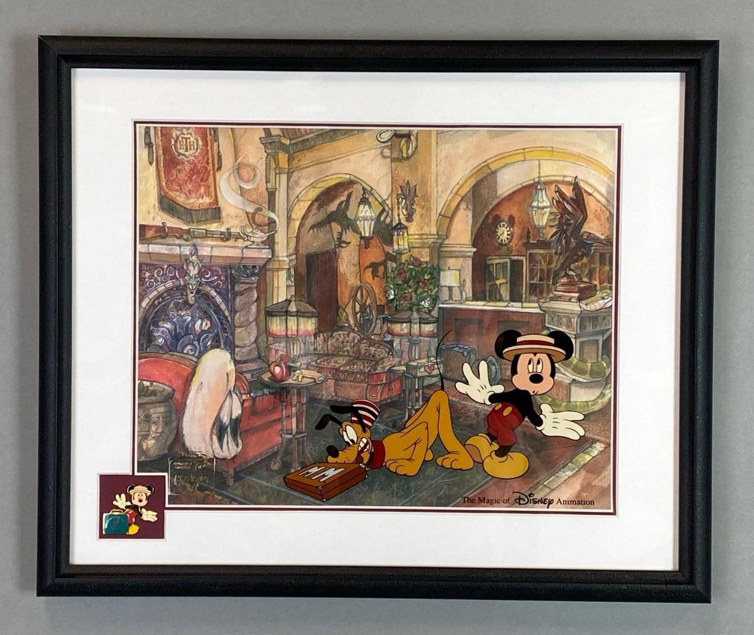 2004 Mickey Mouse and Pluto Checking In Hand-Painted Cel (1 of 3)