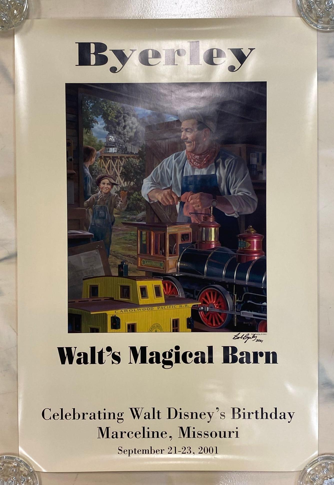 2001 Bob Byerley Signed Walts Magical Barn Lithograph Poster (1 of 2)