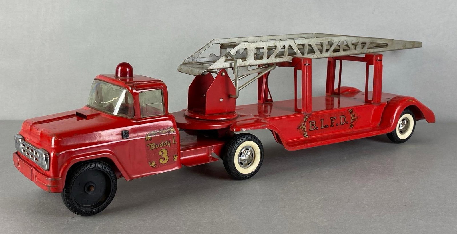 Vintage Buddy L 3 BLFD Pressed Steel Toy Fire Truck (1 of 4)