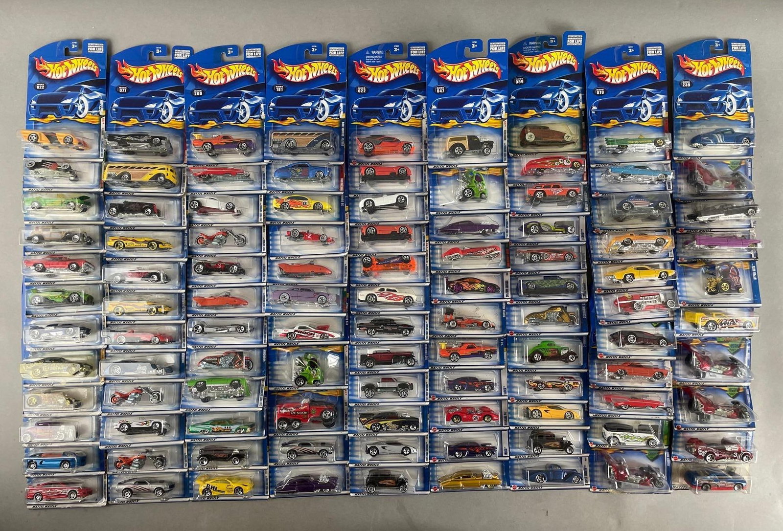 Group of Mattel Hot Wheels Die-Cast Vehicles: Includes evil twin, phaeton, tail dragger, and more