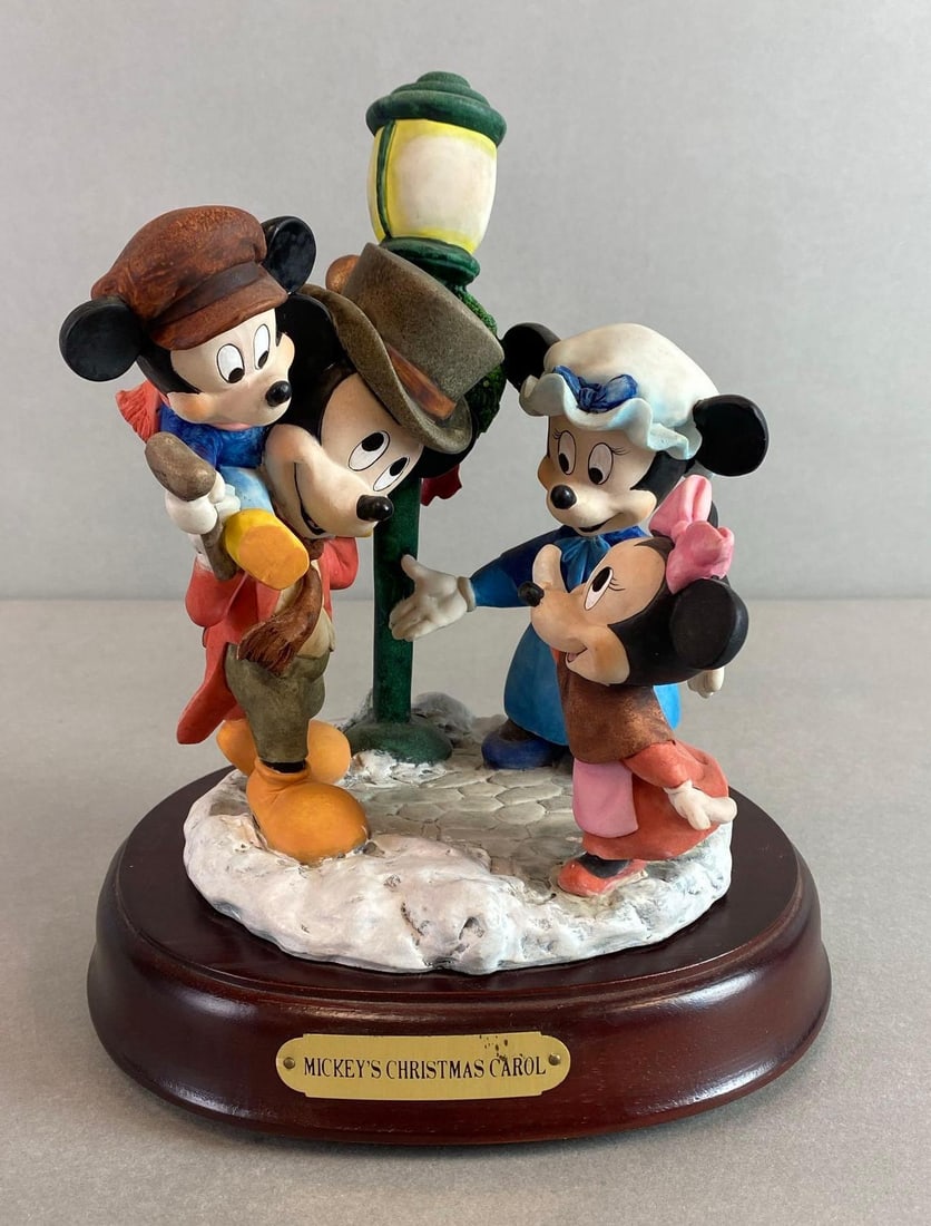 Schmid Disney Mickeys Christmas Carol Porcelain Figurine Music Box (1 of 3)