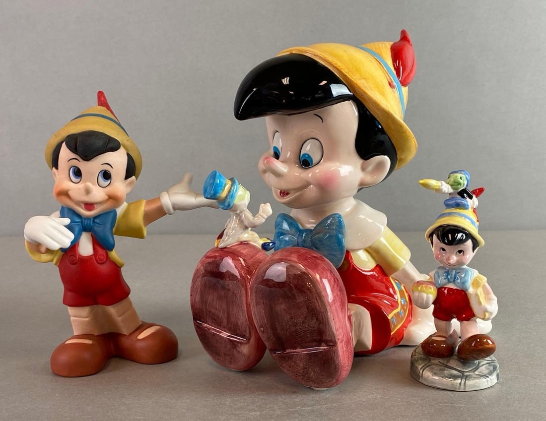 Group of 3 Disney Pinocchio Porcelain Figurines (1 of 2)