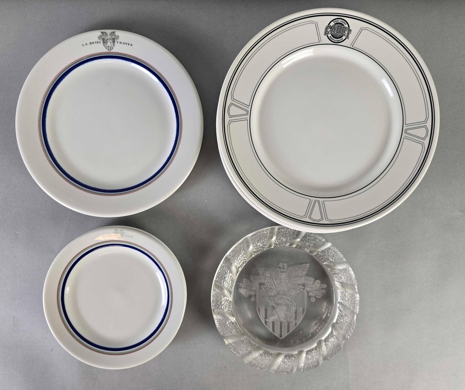 Group of West Point Military Academy Plates and Ashtray (1 of 3)