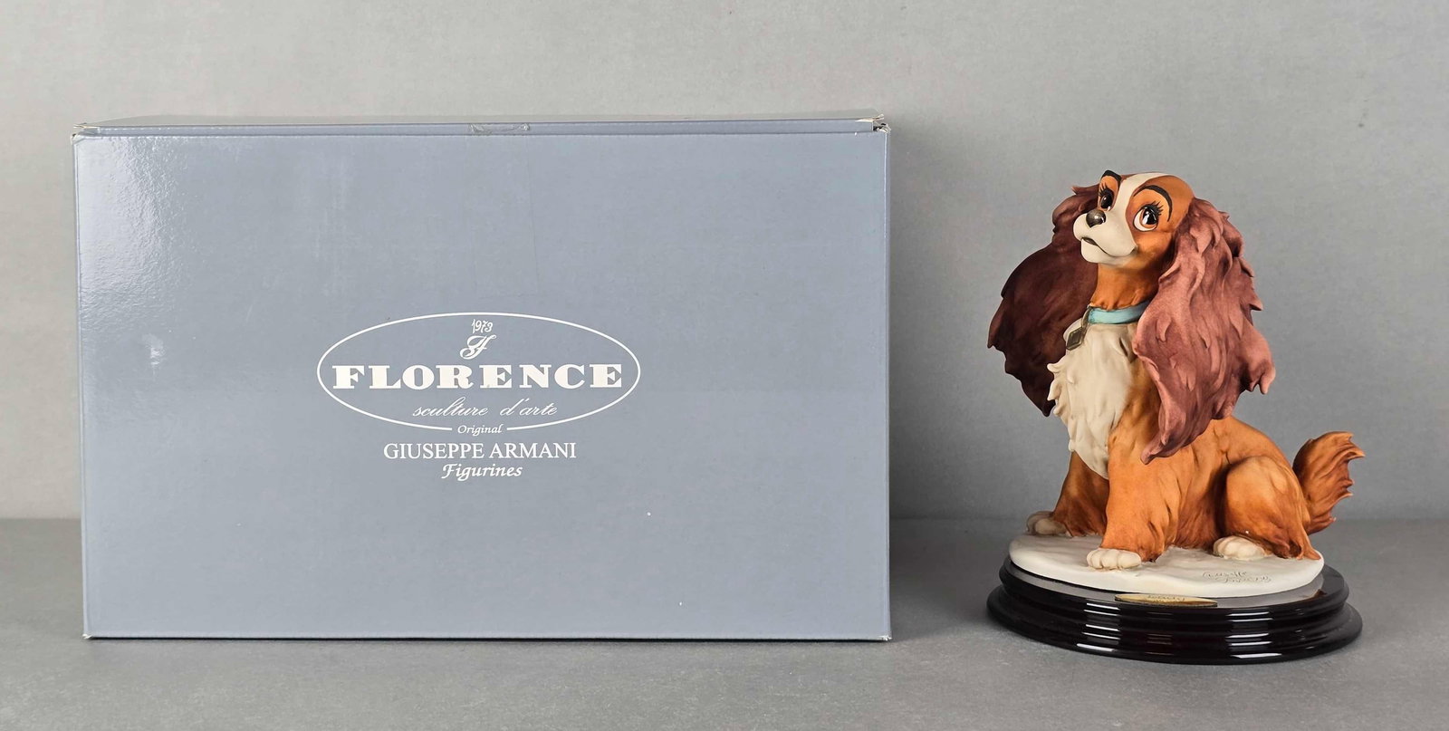 Disney Florence Signed Lady and the Tramp Porcelain Figurine (1 of 5)