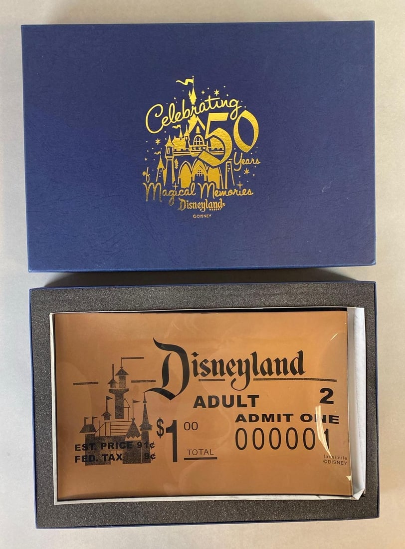 Disneyland 50th Anniversary Admission Ticket Collectors Plate (1 of 3)