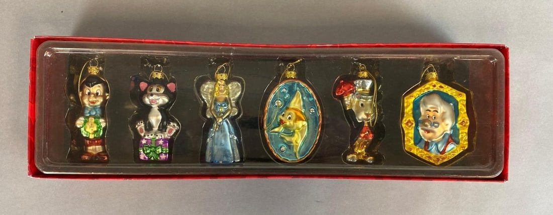 Disney Store Pinocchio Blown Glass Ornaments (1 of 1)