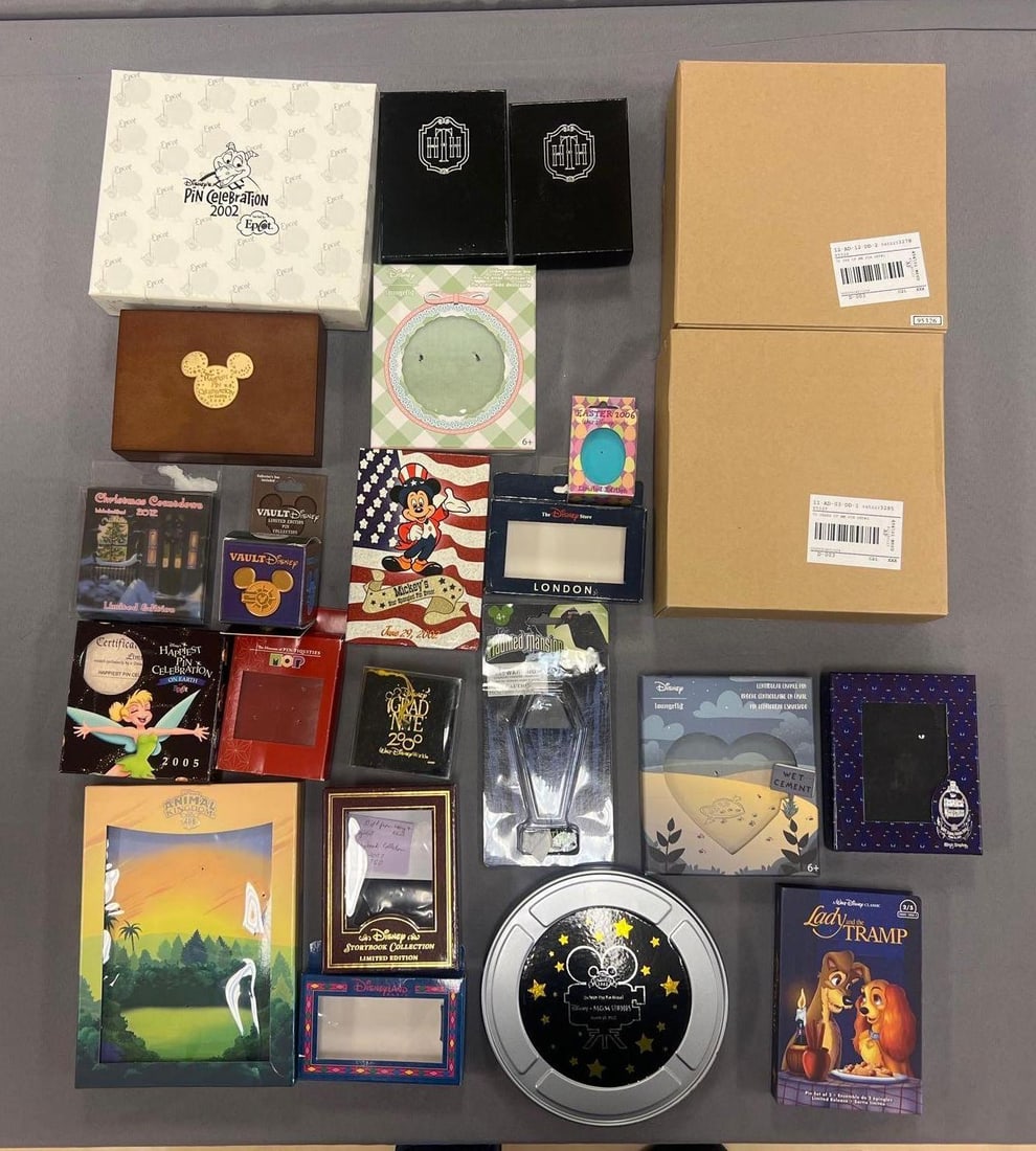 Large Group of Disney Enamel Pins Empty Boxes (1 of 5)