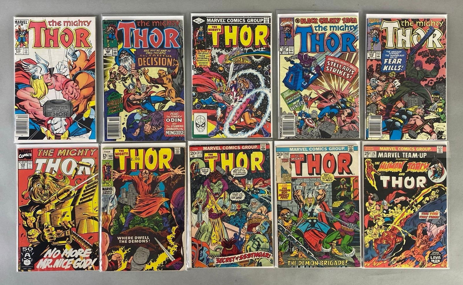 Group of 10 Marvel The Mighty Thor Comic Books (1 of 3)