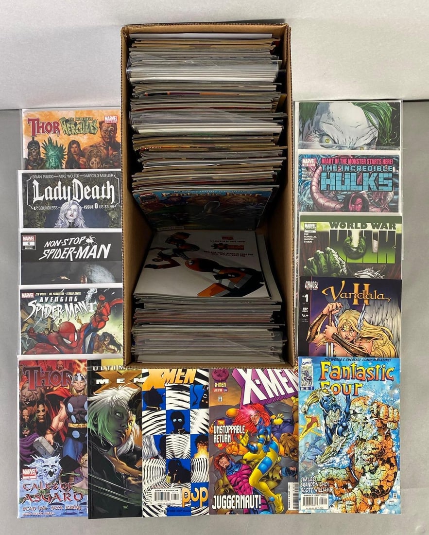 Short Box of Marvel/DC/Assorted Comic Books (1 of 3)